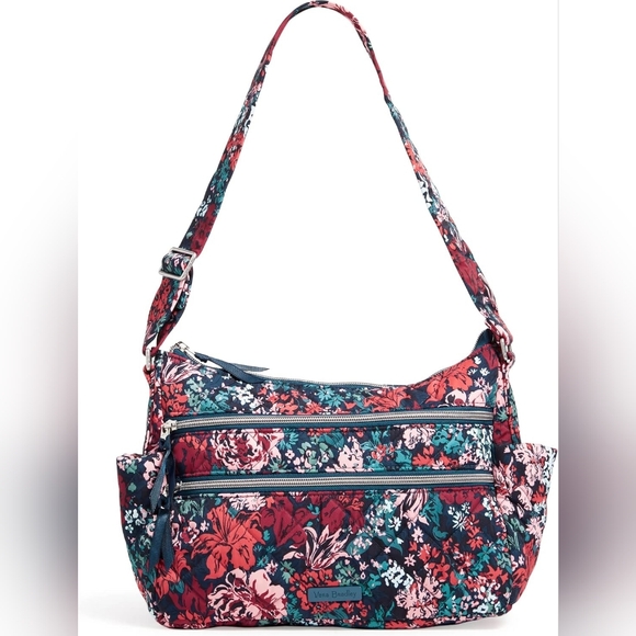 Vera Bradley Handbags - Vera Bradley Triple Zip Shoulder Bag, Cabbage Rose Cabernet